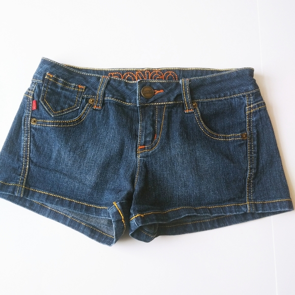 😍 BONGO Women's/Juniors VTG Jean Denim Blue Short - Picture 2 of 8